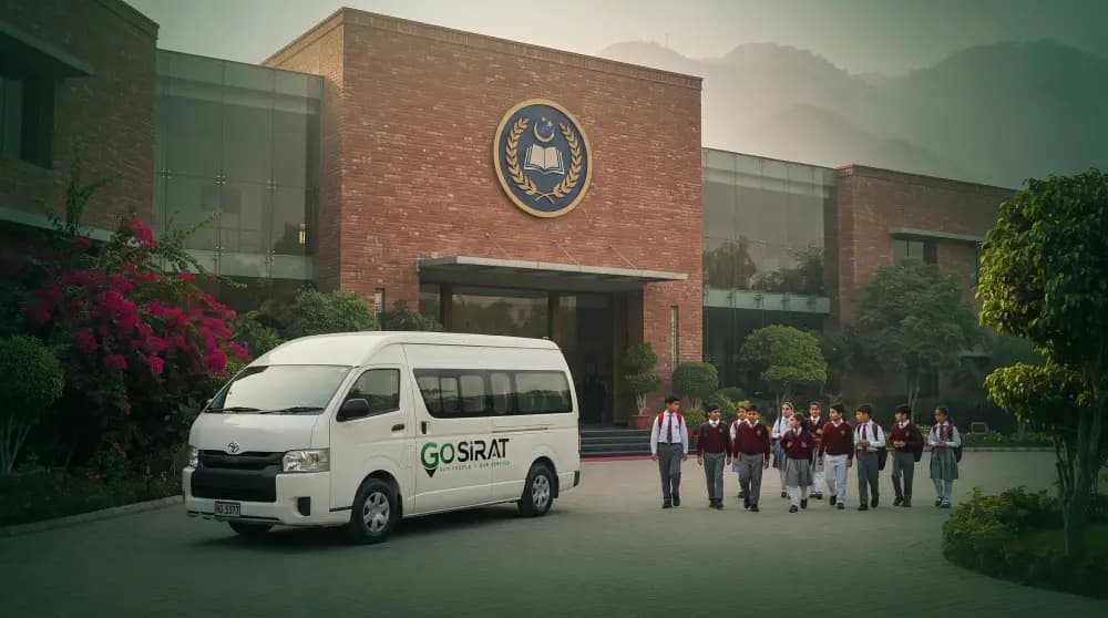 GoSirat eco-friendly school transportation reducing traffic congestion and carbon emissions through shared school rides.