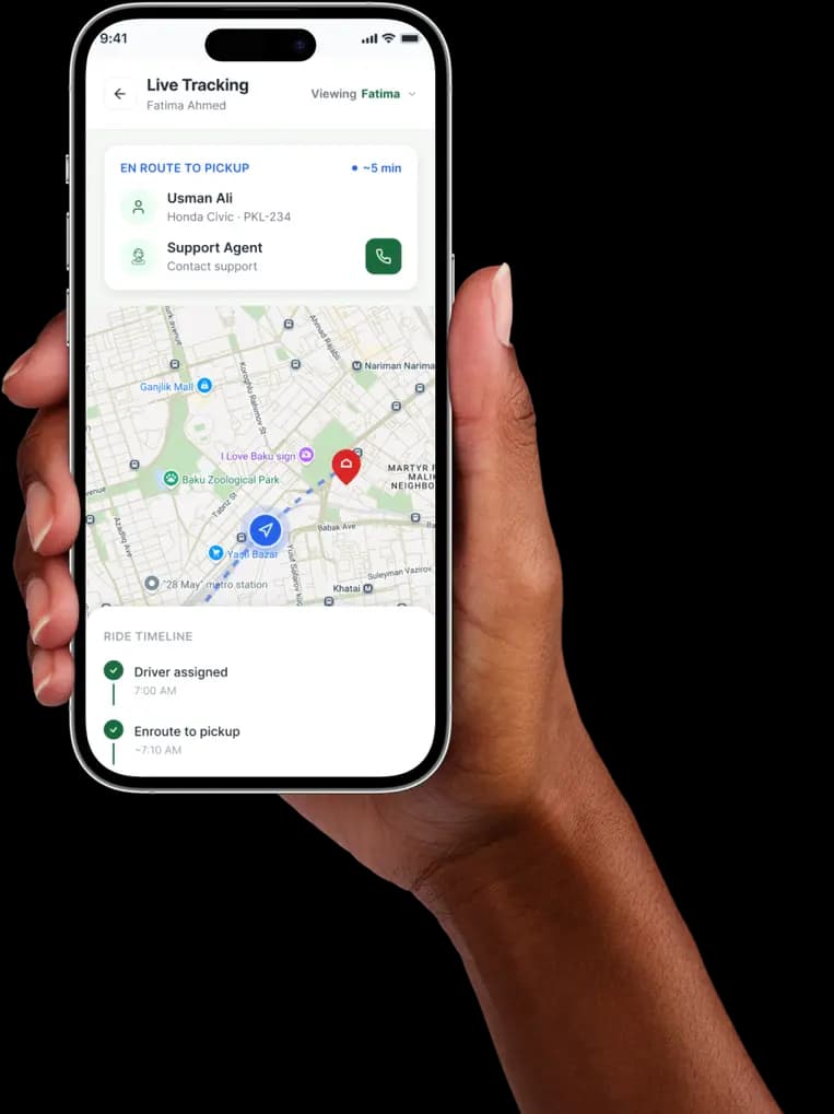 GoSirat school transportation dashboard showing live routes, student tracking, verified handovers, and transportation analytics.